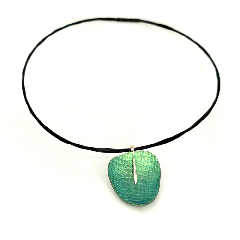 TITANIUM NECKLACE AMAPOLA BLUE